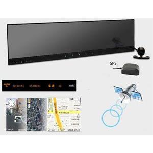 GPS搭載 4.3インチ ルームミラー型ドライブレコーダー Ｇセンサー搭載GoogleMap連動 バックカメラセット あおり運転対策 DRRM43GPS