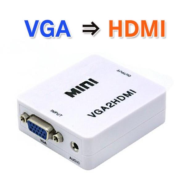 VGA to HDMI 映像アップコンバーター 変換アダプタ VGA出力をHDMIに変換 パソコン ...