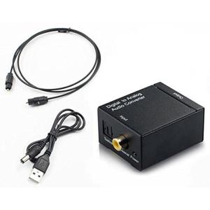 オーディオ変換器 デジタル(光＆同軸)からアナログ(RCA)  DAコンバーター  TOSLINK入...