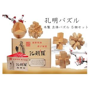 孔明鎖 孔明パズル 知育 教育玩具 脳トレ 大人も子供も 木製 立体パズル ギフト 木製パズル 中国...