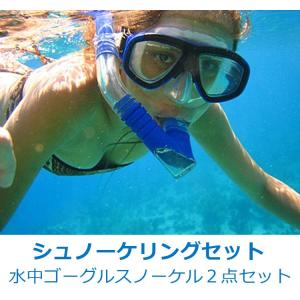 シュノーケリングセット シュノーケル＆水中メガネ2点セット