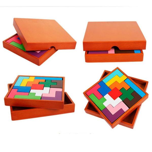 木製パズル 木のおもちゃ 知育 大人も楽しめる 木箱付き 脳トレ コンパクト 知育玩具 暇つぶし 認...