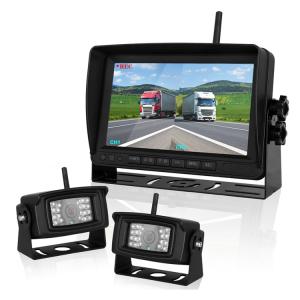 トラック用ドラレコ 無線カメラ2個 2分割映像 7インチDVRと