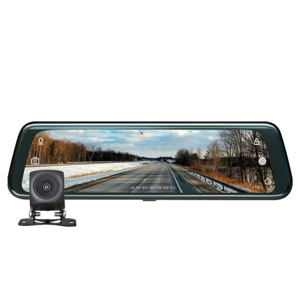 EONON 広角ミラー型ドライブレコーダー 前後カメラ 9.66インチ タッチパネル ミラー全画面 ...