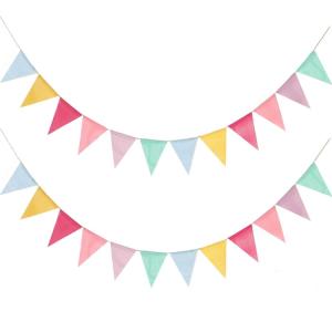 フラッグガーランド 約4.5m 三角旗20枚 キャンプ 催し物