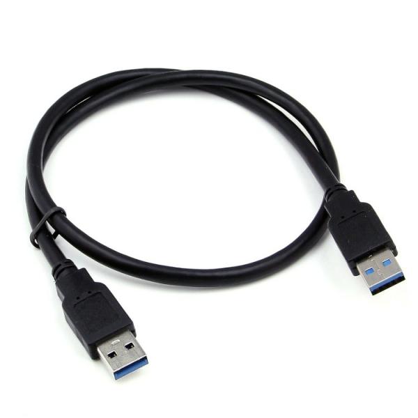 USB3.0ハイスピードケーブル 57cm USB3.0 Aオス⇔Aオス高速伝送ケーブル HDD/S...