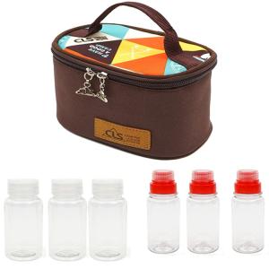 調味料ケース 調味料収納 液体/粉末ボトル6本＆バッグ