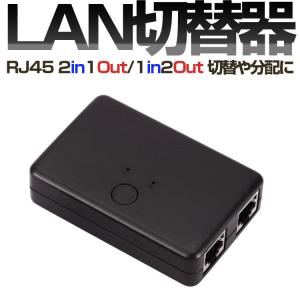 LANセレクター LAN切替器 分配器 RJ45 2ポート ネットワークスイッチ