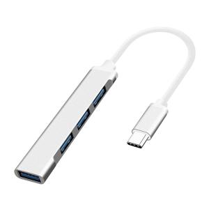 Type-C接続4ポートUSBハブ スリムデザイン6mm 高速データ転送 USB3.0/2.0/1.1互換 バスパワー 過給電保護 各種USB機器の接続や給電に スマホ接続 TPHUB31｜funlife