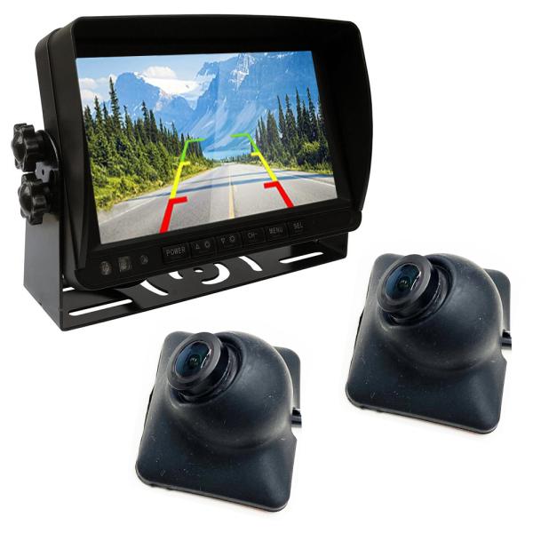 AHD信号対応録画機能付 7インチAHDモニタ+ADHカメラ 正/鏡像切替可 2個+5m延長2本 2...