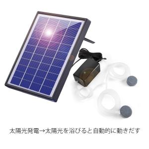 太陽光発電 エアポンプ ソーラー給電式 DC1...の詳細画像3