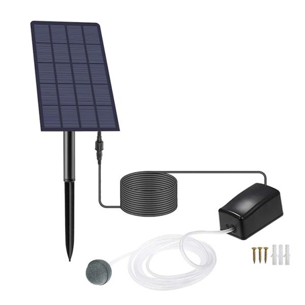 エアーポンプセット 2.5W ソーラーパネル給電式 酸素ポンプ 電源不要 経済的 静音設計 屋外設置...