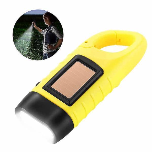 緊急用LED懐中電灯 ソーラー懐中ライト 太陽光発電+手動発電 2WAY 手回し 防災 登山 停電 ...