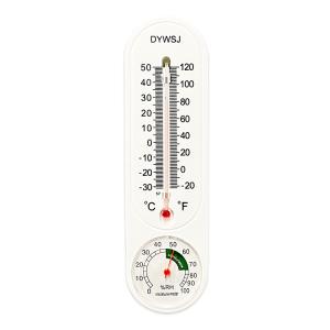 アナログ温度湿度計 壁掛け式 温度計/湿度計 摂氏/華氏 電池不要 実用性 正確 大きい数字 見やすい 快適度表示 インテリア 家庭 職場 学校 温室 役所 DYWSJ3050｜funlife