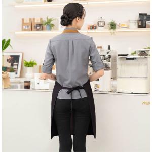 防水エプロン 撥水 前掛け 肩紐長さ調節可 複...の詳細画像2