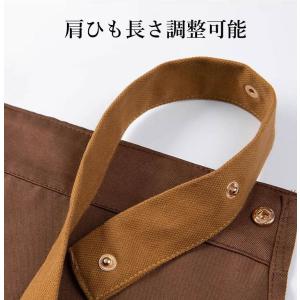 防水エプロン 撥水 前掛け 肩紐長さ調節可 複...の詳細画像5