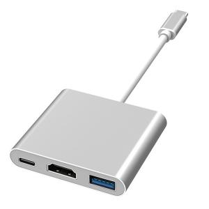 Type-C to HDMI Type-A 変換アダプタ USB3.0 3in1 HDMI/Type-C/USB3.0 4K 30Hz 高解像度 高速転送 充電 Switch対応 Type-Cハブ 小型 軽量 TPUPH31
