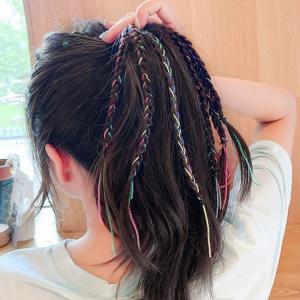 三つ編みエクステ 2個セット ウィッグ ヘアエ...の詳細画像3