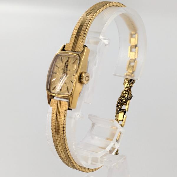 OMEGA オメガ DeVilla デヴィル 手巻き/SS ゴールド文字盤 レディース腕時計 稼動品...