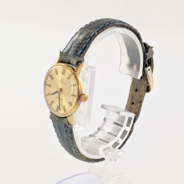 OMEGA オメガ GENEVE ジュネーブ 手巻き/レザー ゴールド文字盤 レディース腕時計 稼働...