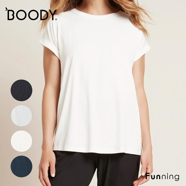 BOODY (ブーディ) ダウンタイム ラウンジトップ Tシャツ 半袖 女性 レディース 大人 カッ...