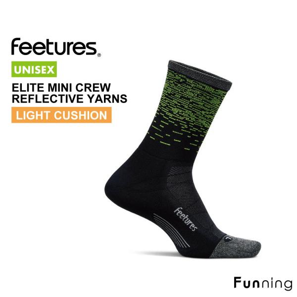 Feetures フィーチャーズ ELITE MINI CREW REFLECTIVE YARNS ...