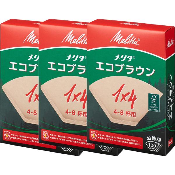 メリタ (Melitta) コーヒーフィルターペーパー 無漂白 オイル・雑味が出にくい 4~8杯用 ...