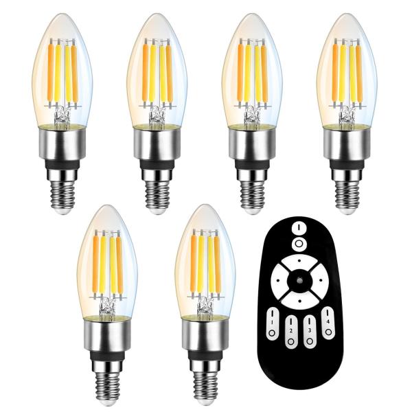UEWIT シャンデリア電球 LED電球 6個セット 600lm B11 E17 消費電力4.5W（...