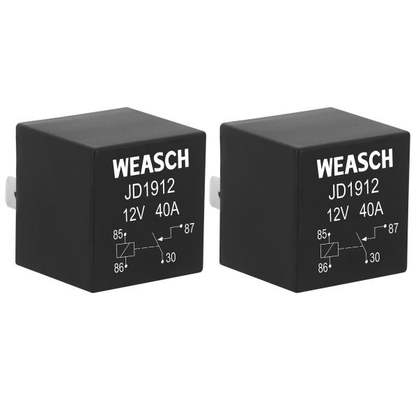 Weasch JD1912 カーリレー, 12V 40A, 4ピンSPST, 自動車スイッチおよびス...