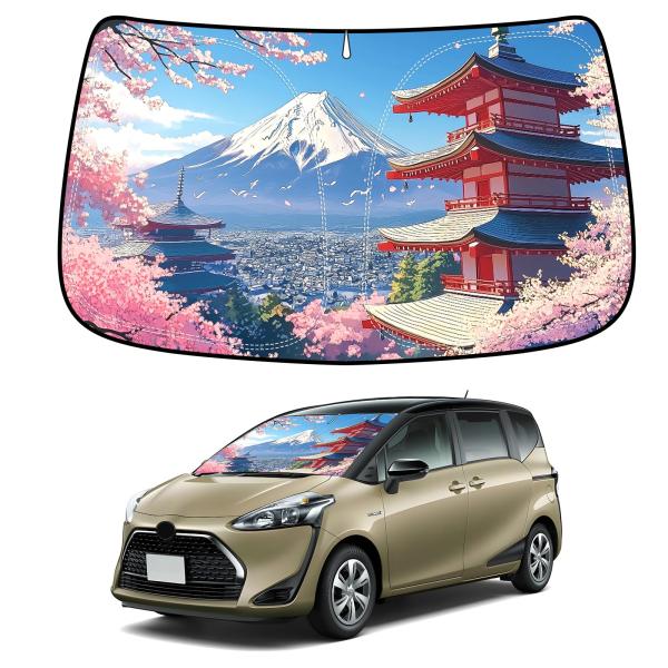 和柄 専用設計BLUESEATEC シエンタ 10系 フロントガラス サンシェード SIENTA 3...