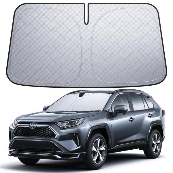 6層断熱素材 Lamicall トヨタ RAV4 フロントガラス サンシェード: 車用サンシェード ...