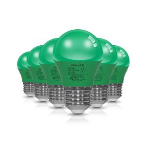 ORALUCE グリーン LED電球 カラー電球 E26口金 40W相当 5W 450lm 220度広配光 高演色 装飾電球 密閉器具対応