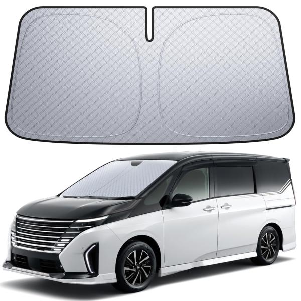 6層断熱素材 Lamicall 日産 セレナ C28 フロントガラス サンシェード: 車サンシェード...
