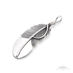 Navajo Hand Made ジュエリー 羽ネックレス | シルバー インディアンジュエリー】<ナバホ族・シールドフェザー シルバー