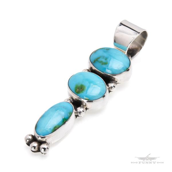 FUNNY公式ストア ナバホ族 ソノランブルーターコイズ ペンダント トップ スターリングシルバー ...