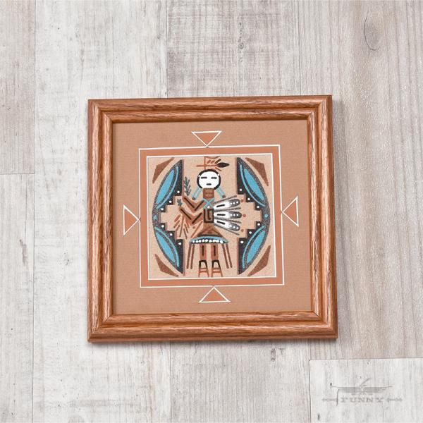 FUNNY公式ストア ナバホ族 サンドペンイント スクエア ネイティブアメリカン アート イェイ 砂...