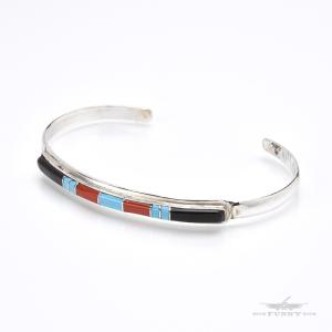 Zuni ズニ族 バングル ターコイズ インレイ ビンテージ ブレスレット