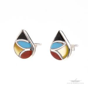 Indian Jewelry FUNNY公式ストア ナバホ族 オニキス ピアス