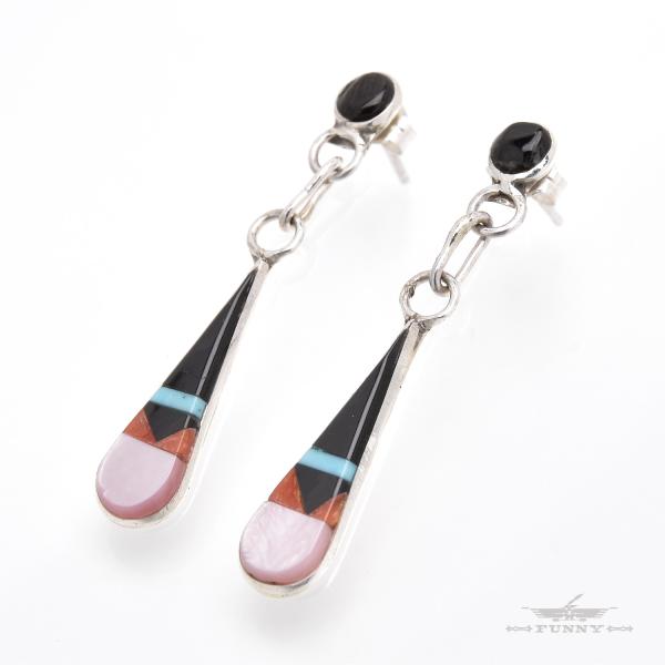 FUNNY公式ストア ズニ族 Francine Chapito マルチ インレイ ピアス スターリン...