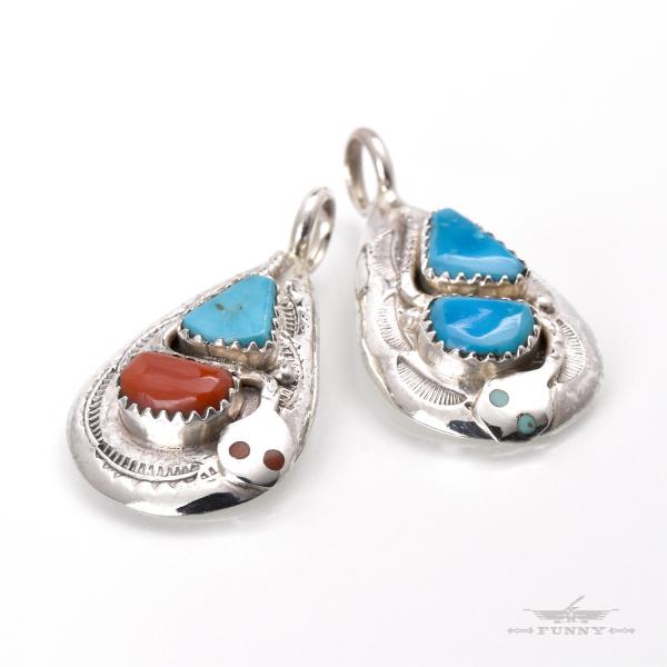 FUNNY公式ストア ズニ族 Joy Calavaza ティアドロップペンダント ターコイズ コーラ...