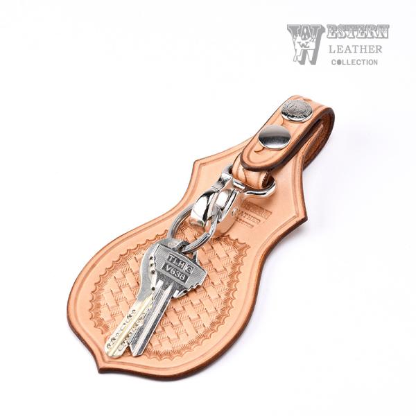 FUNNY公式ストア ウエスタンレザー ポリスキーホルダー ハンドバスケット 《タン》 牛革 本革 ...