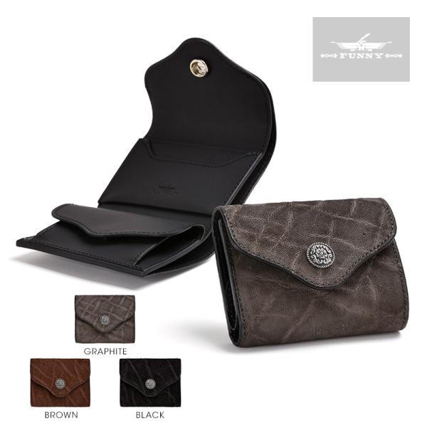 FUNNY公式ストア ファニー ペブル エレファント 財布 コンパクトウォレット 本革 象革 レザー...