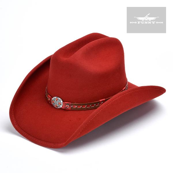FUNNY公式ストア BULLHIDE フェルトハット [#0788R/ACTIVATED]  レッ...