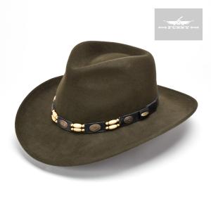 FUNNY公式ストア SCALA フェルトハット [DF50／KNOXVILLE／OLIVE] ウエスタン カウボーイ カウガール ウール 帽子