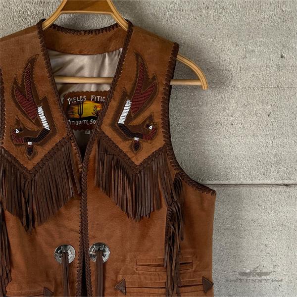 FUNNY公式ストア PIELES PITIC レザー フリンジ ベスト【LEATHER VEST／...