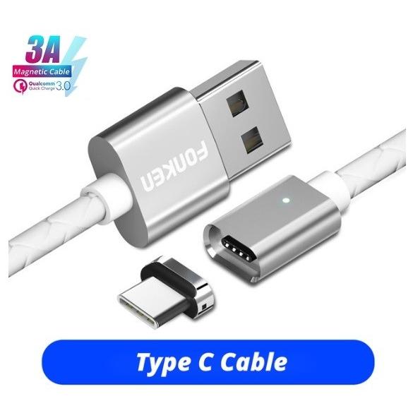 高品質 2本セット FONKEN USB Type C 急速充電対応 USB マグネット ケーブル
