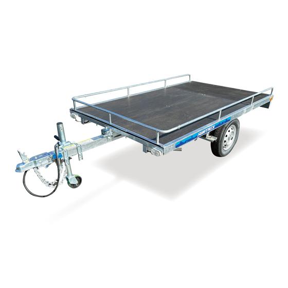 ★☆TD03ZWiX ウッドパネル 積載量500kg サントレックス トレーラー  慣性ブレーキ付き...