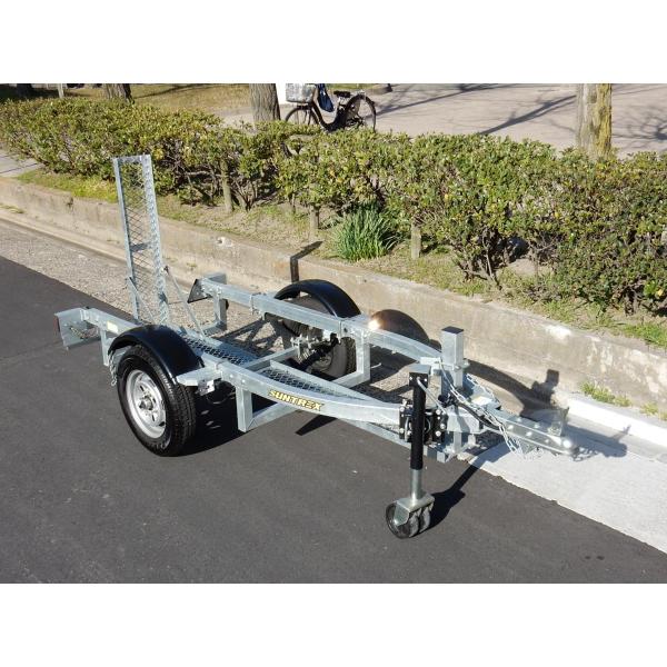 ★☆TRBH オートバイ バイクトレーラー ・積載量350kg・サントレックス メッキ仕様シルバー！...