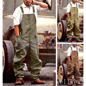 オーバーオール メンズ 繋ぎ サロペット 無地 アウター