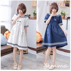 セーラー襟ワンピース ワンピース の商品一覧 ワンピース チュニック ファッション 通販 Yahoo ショッピング